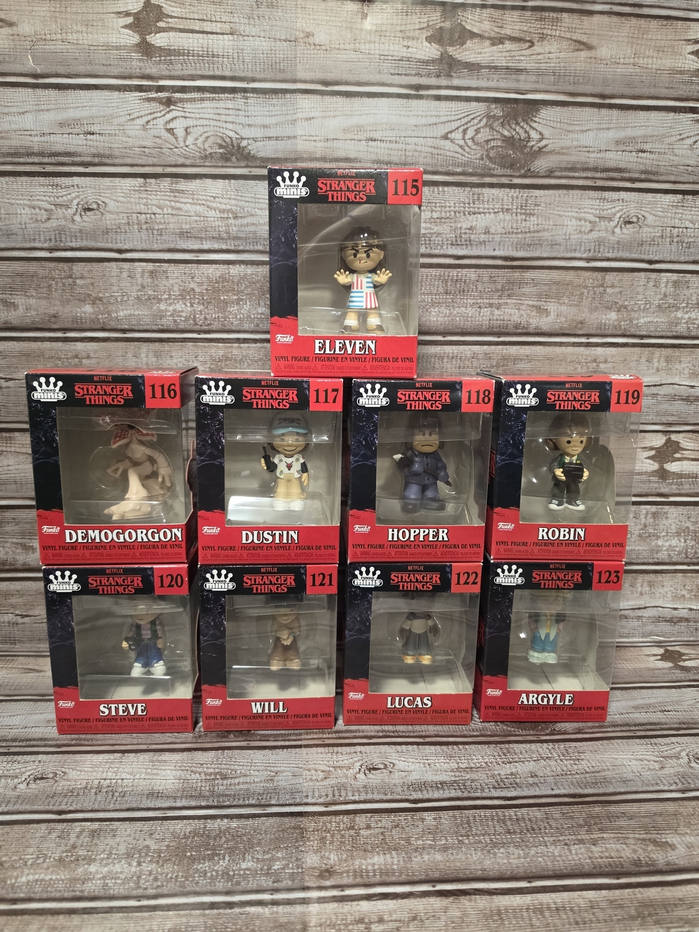 Complete Set of Stranger Things Mini Funko Figures